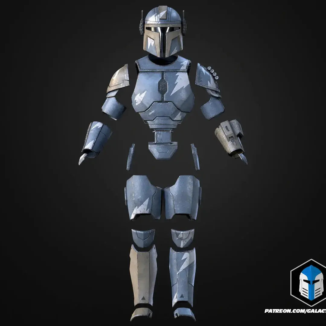 Mandalorian Armor Strength front view 3D printed cosplay NMT's Workshop